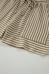 Striped Breathable Textured Knit Matching Short Set