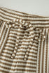 Striped Breathable Textured Knit Matching Short Set