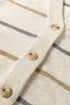 Striped Button Front V Neck Knit Sweater Vest