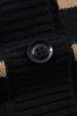 Striped Button Front V Neck Soft Knit Cardigan