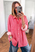 Striped Button Up Patch Pocket Long Sleeve Casual Shirt
