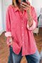 Striped Button Up Patch Pocket Long Sleeve Casual Shirt