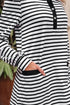 Striped Buttoned Front Collared Long Sleeve Pocket Mini Dress