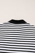 Striped Buttoned Front Collared Long Sleeve Pocket Mini Dress