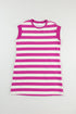 Striped Cap Sleeve Relaxed Fit Casual T-Shirt Dress