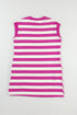 Striped Cap Sleeve Relaxed Fit Casual T-Shirt Dress