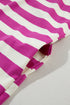 Striped Cap Sleeve Relaxed Fit Casual T-Shirt Dress