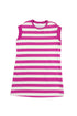 Striped Cap Sleeve Relaxed Fit Casual T-Shirt Dress