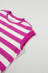 Striped Cap Sleeve Relaxed Fit Casual T-Shirt Dress