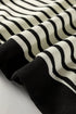 Striped Chenille Letter Graphic Corded Pullover Sweatshirt
