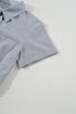 Striped Chest Pocket Button Front Belted High Waist Romper