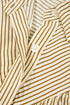 Striped Collared Cuffed Long Sleeve Drop Waist Mini Dress
