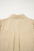 Striped Collared Cuffed Long Sleeve Drop Waist Mini Dress