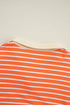 Striped Collared Drop Shoulder Relaxed Fit Polo Sweatshirt
