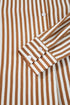Striped Collared Long Sleeve Ruffle Hem Shirt Mini Dress