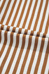 Striped Collared Long Sleeve Ruffle Hem Shirt Mini Dress