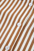 Striped Collared Long Sleeve Ruffle Hem Shirt Mini Dress
