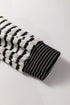 Striped Collared Pullover Wide Leg Drawstring Pant Set