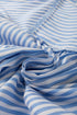 Striped Collared Ricrac Trim Puff Sleeve Blouse