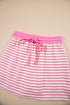 Striped Collared V Neck Pullover Skort Two Piece Dress