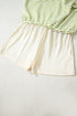 Striped Collared V Neck Pullover Skort Two Piece Dress
