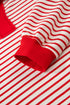 Striped Collared V Neck Pullover Skort Two Piece Dress