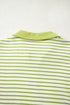Striped Collared V Neck Pullover Skort Two Piece Dress