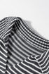 Striped Collared V Neck Sleeveless Knit Sweater