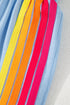 Striped Color Block Elastic High Waist Casual Shorts