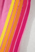 Striped Color Block Elastic High Waist Casual Shorts