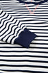 Striped Color Block Exposed Seam Pullover Sweatshirt