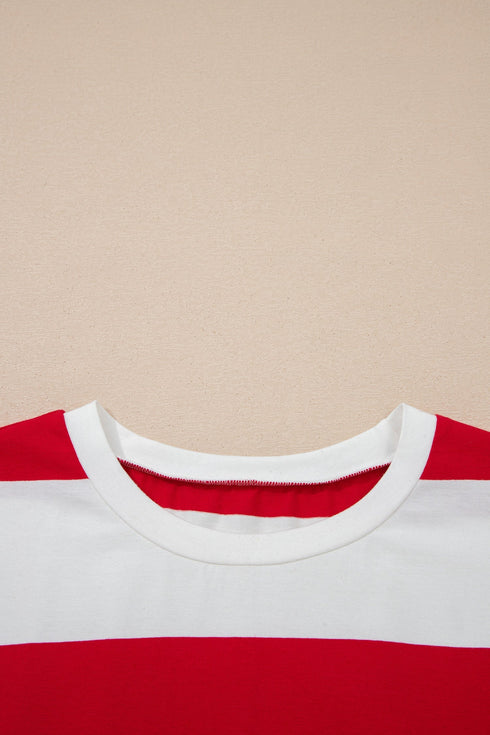 Striped Color Block Southern Charm Relaxed Tunic Tee
