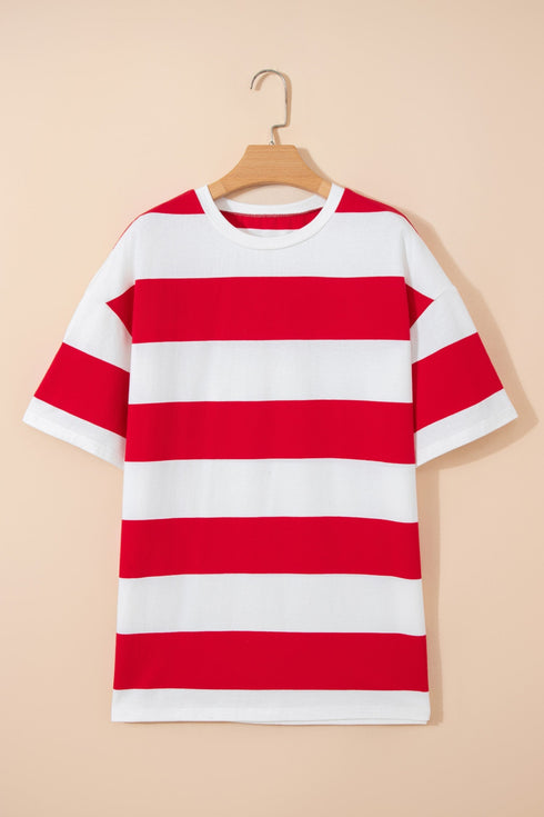 Striped Color Block Southern Charm Relaxed Tunic Tee