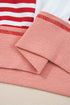 Striped Colorblock Patchwork Contrast Stitching Drop Shoulder Sweatshirt