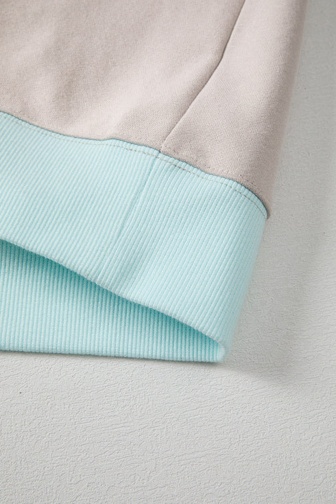 Striped Colorblock Patchwork Drop Shoulder Sweatshirt