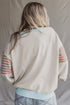 Striped Colorblock Patchwork Drop Shoulder Sweatshirt