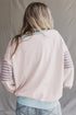 Striped Colorblock Patchwork Drop Shoulder Sweatshirt