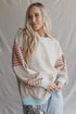 Striped Colorblock Patchwork Drop Shoulder Sweatshirt
