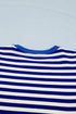 Striped Contrast Trim Cap Sleeve Casual Short Set