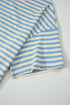 Striped Contrast Trim Drop Shoulder Round Neck Tee