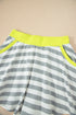 Striped Contrast Trim Ribbed Long Sleeve Shorts Set