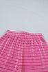 Striped Corded Rib Drawstring Elastic Waist Loose Short Set