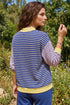 Striped Crew Neck Casual Long Sleeve Pullover Top