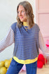 Striped Crew Neck Casual Long Sleeve Pullover Top