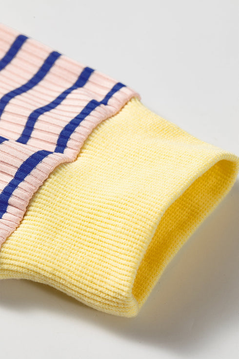 Striped Crew Neck Casual Long Sleeve Pullover Top