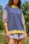 Striped Crew Neck Casual Long Sleeve Pullover Top