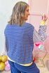 Striped Crew Neck Casual Long Sleeve Pullover Top