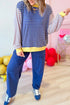 Striped Crew Neck Casual Long Sleeve Pullover Top