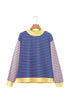 Striped Crew Neck Casual Long Sleeve Pullover Top