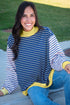 Striped Crew Neck Casual Long Sleeve Pullover Top